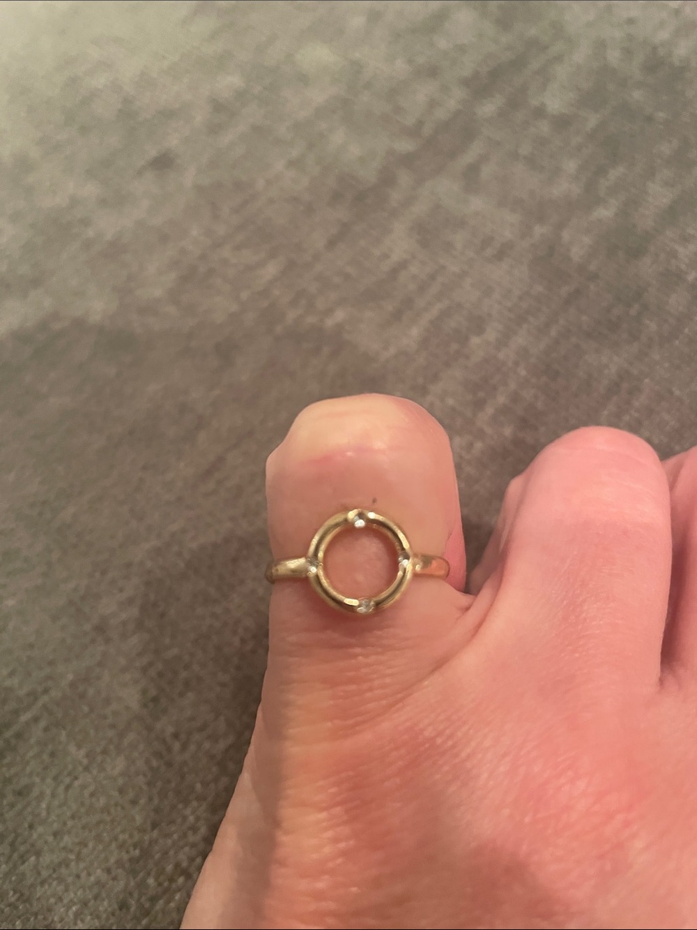 Minimalist Gold Circle Ring - Sleek Women's Fashion Band pinkie ring diamonds